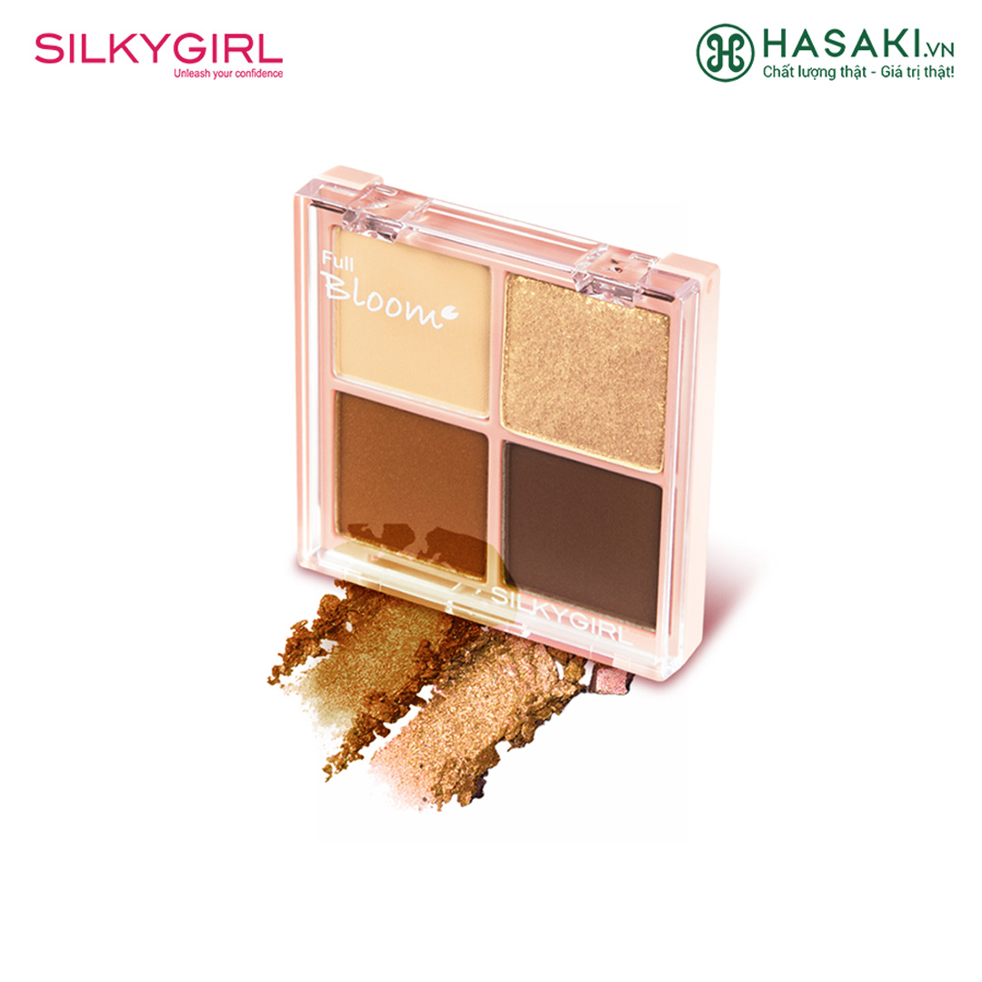 Phấn Mắt Silkygirl 4 Ô Có Nhũ 04 Tông Hồng Đất