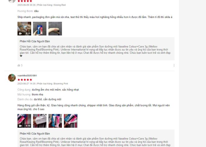 null Review từ người dùng son dưỡng có màu Vaseline có tốt không