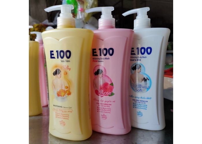 null Có mấy loại sữa tắm dê E100