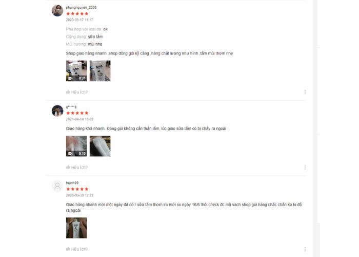null Review sữa tắm dê E100 có tốt không?