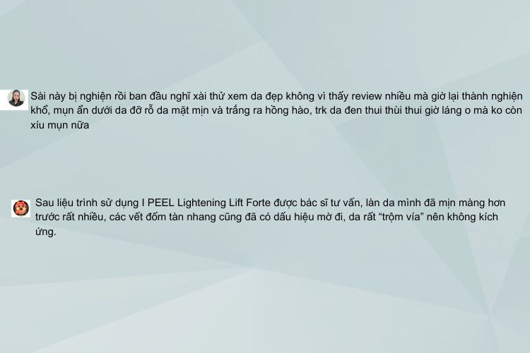 Review peel da Image từ người dùng