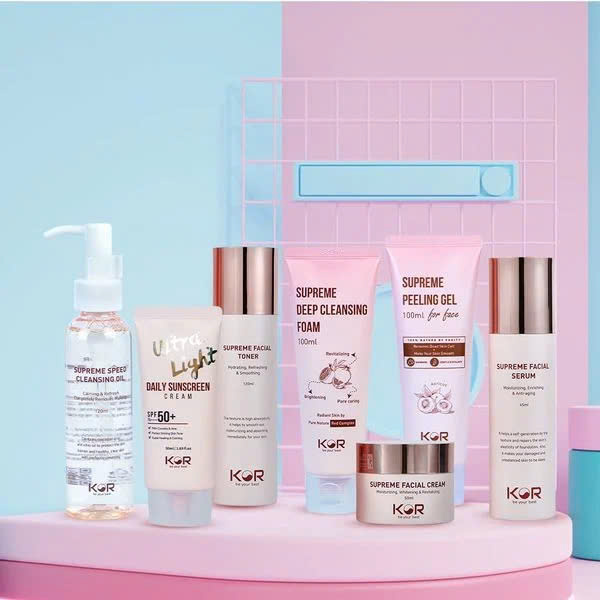 Bộ dưỡng trắng da ngừa lão hóa 7 sản phẩm của KOR Cosmetics