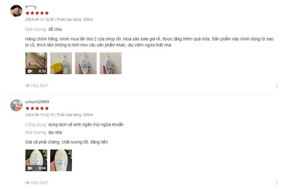 Review hiệu quả từ người dùng