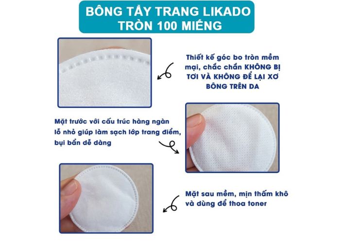 Review bông tẩy trang Likado có tốt không