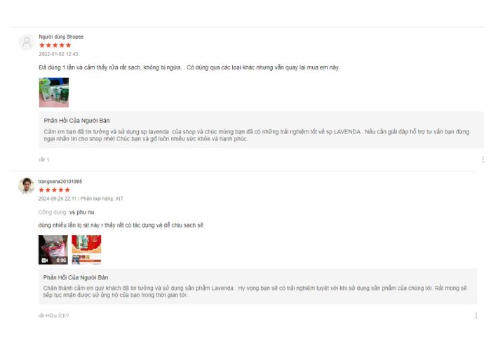 Review hiệu quả từ người dùng