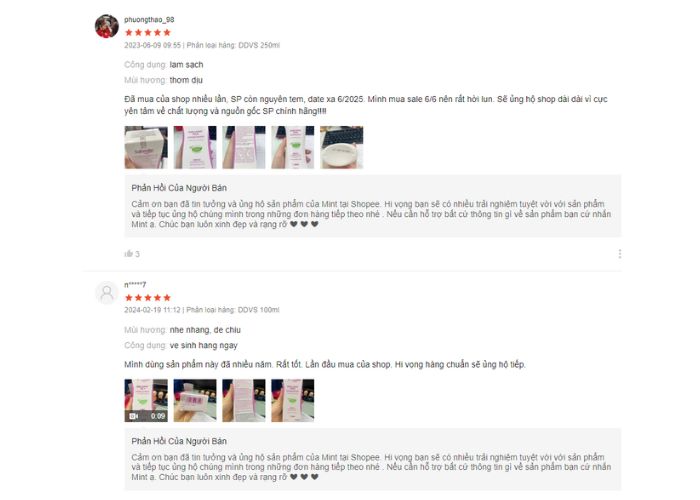 Review hiệu quả từ người dùng