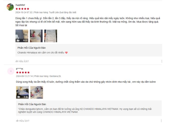 Review hiệu quả từ người dùng