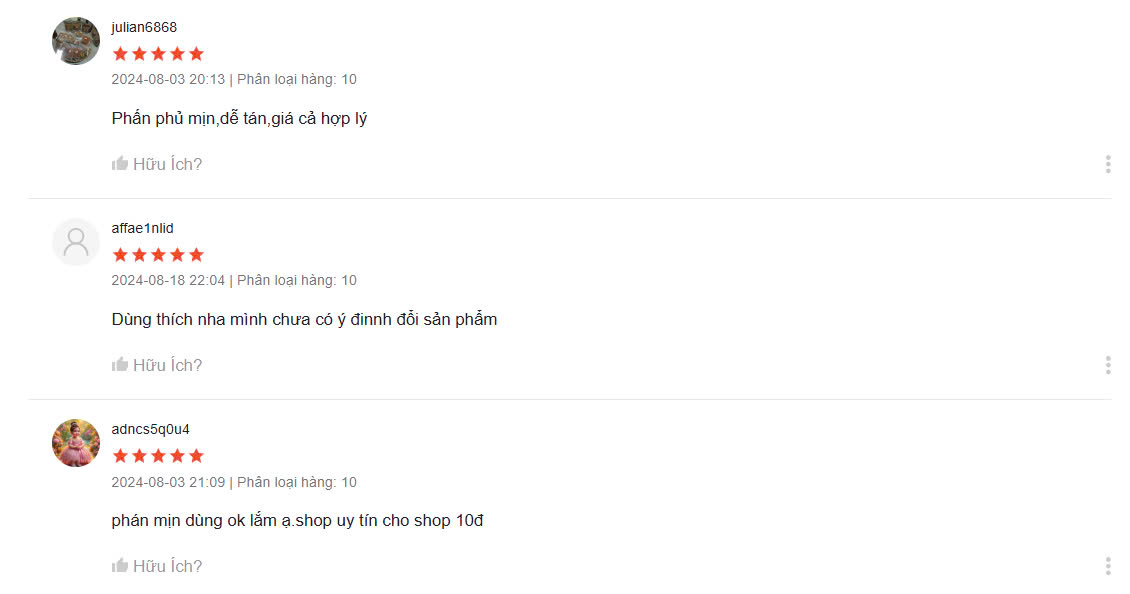 Review từ người dùng