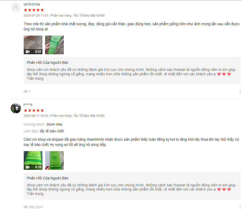 Review từ người dùng