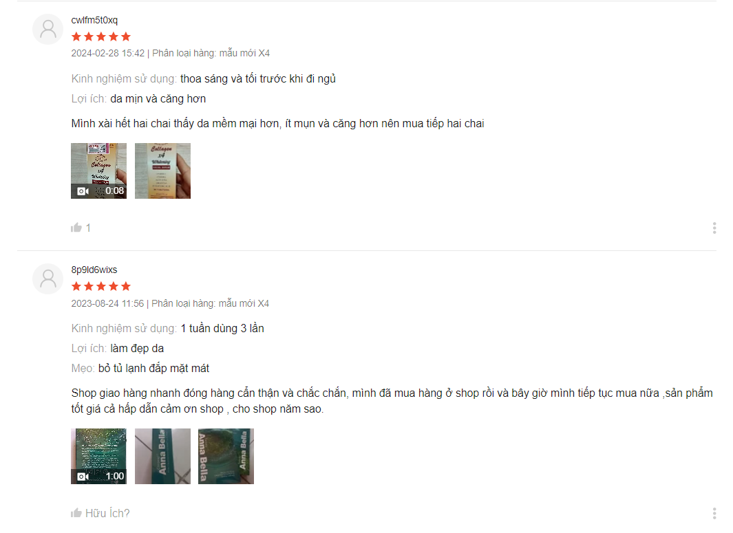 Review từ người dùng serum collagen 701 có tốt không