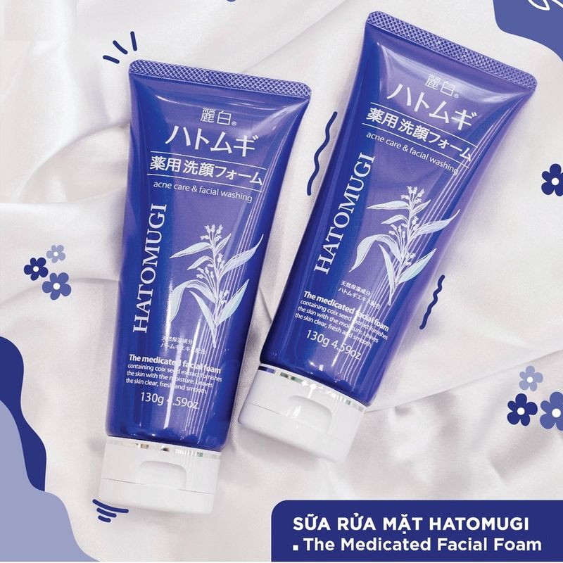 Sữa rửa mặt Hatomugi xanh