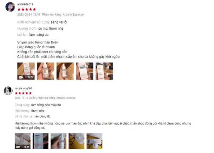 Review từ người dùng serum Deleventh Arbutin có tốt không?