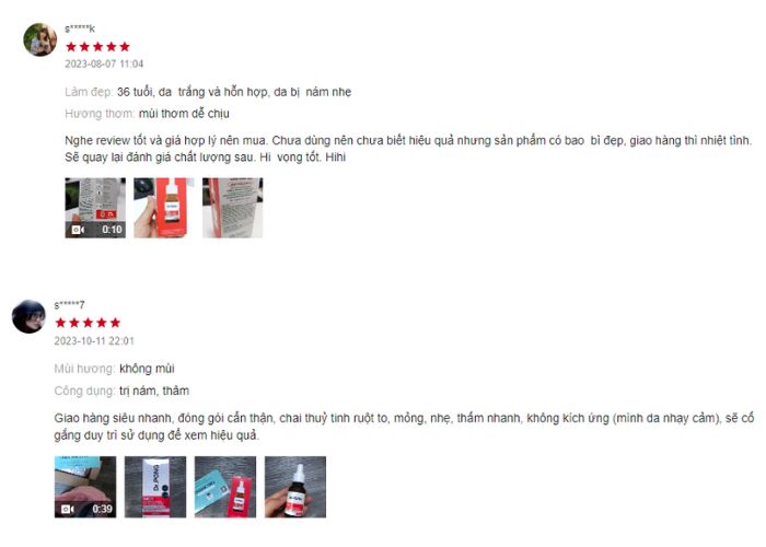 Review từ người dùng Serum Dr Pong có tốt không?
