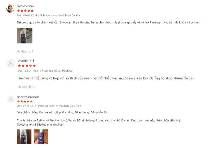 Review từ người dùng serum olay retinol 24 có tốt không?