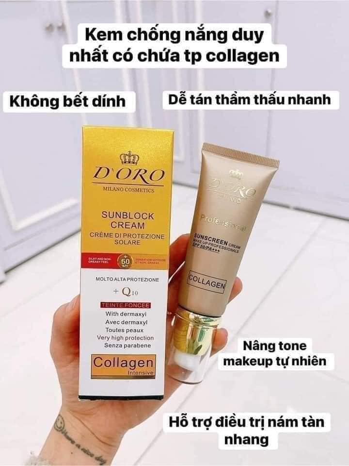 Review tác dụng của kem chống nắng D'oro