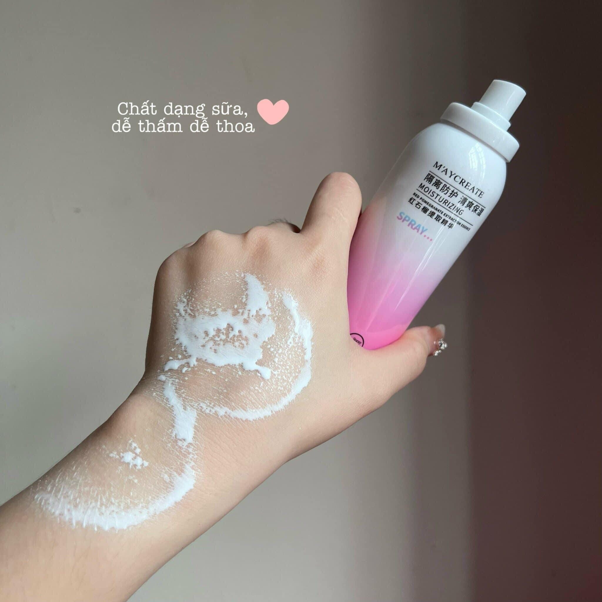 Review bao bì, kết cấu kem chống nắng Maycreate