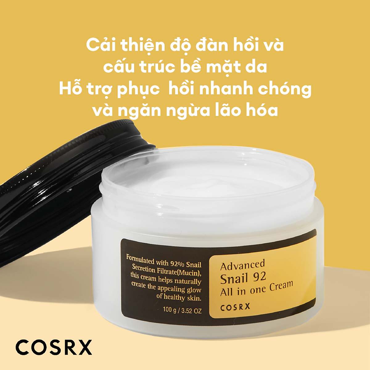 Kem dưỡng ẩm cho da khô Hàn Quốc Cosrx Advanced Snail 92 All In One Cream