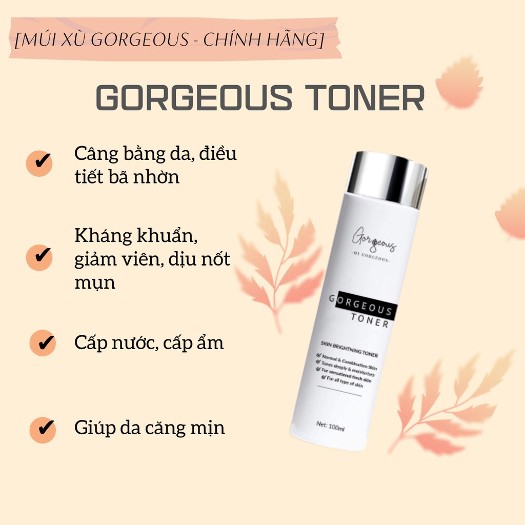 Review thành phần Toner Gorgeous