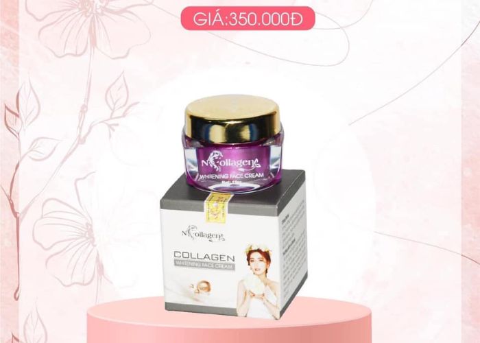 Collagen Whitening Face Cream có kết cấu mỏng nhẹ nhanh thẩm thấu vào da