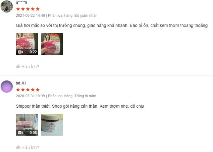 Kem dưỡng da Kose Grace One nhận được nhiều đánh giá tốt từ người sử dụng