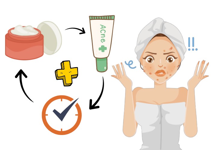 Thoa kem dưỡng ẩm bao lâu thì thoa kem trị mụn