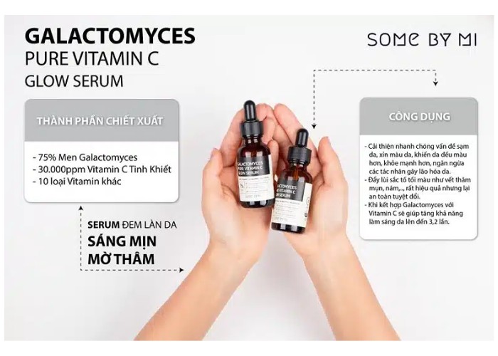 Tinh chất dưỡng trắng, giảm mụn Some By Mi Galactomyces Pure Vitamin C Serum: