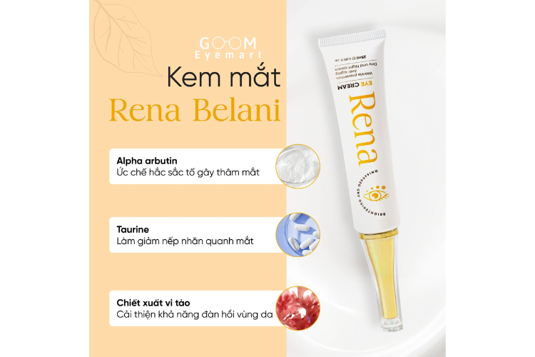 Ngoài làm giảm vùng bọng mắt, kem mắt Rena Abera còn có khả năng ngăn ngừa sụp mí