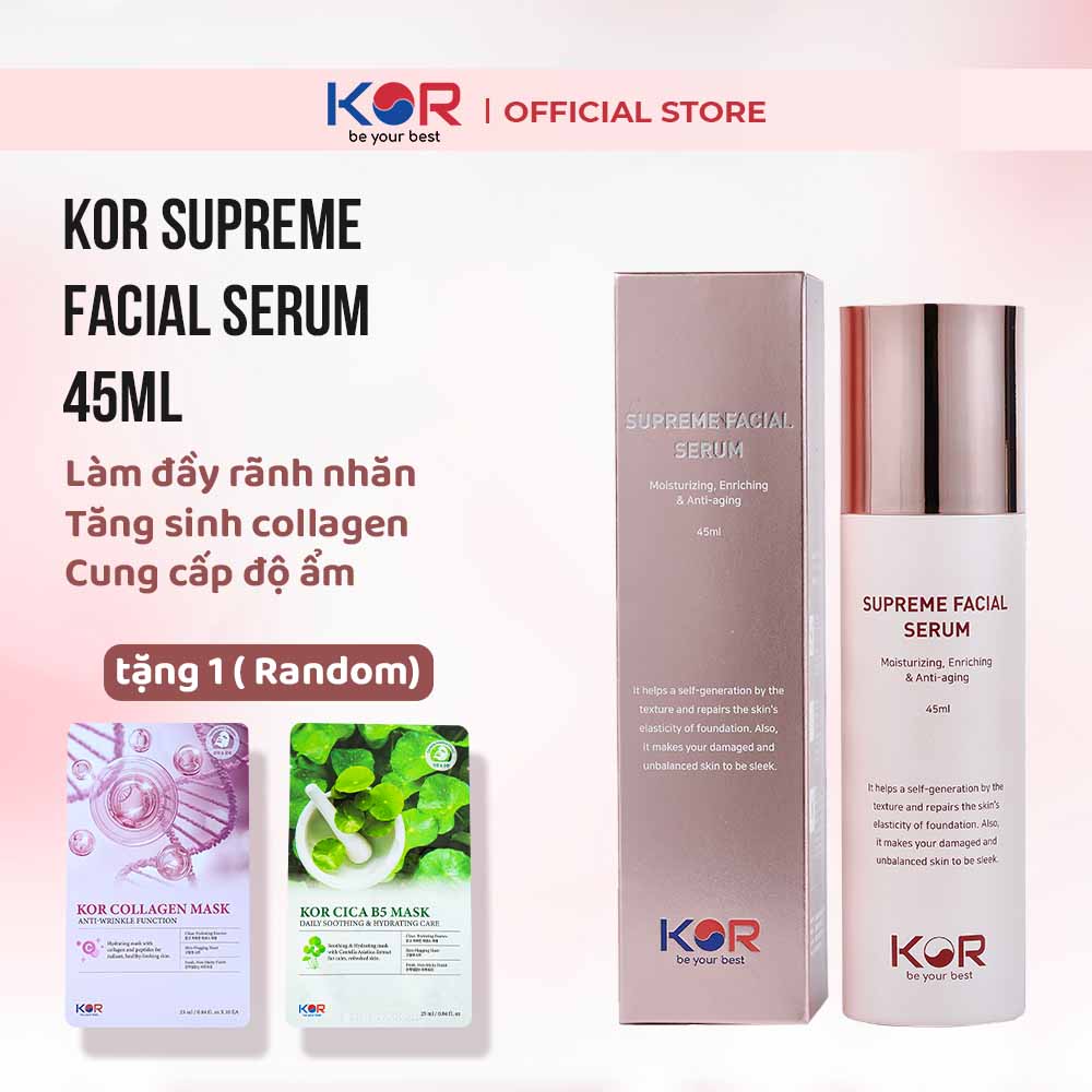 Serum dưỡng trắng, mờ nhăn KOR SUPREME FACIAL SERUM Hàn Quốc 45ml