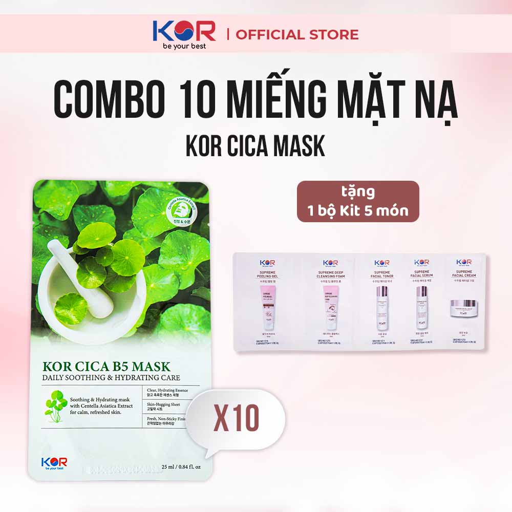 COMBO 10 Miếng mặt nạ KOR CICA B5 MASK