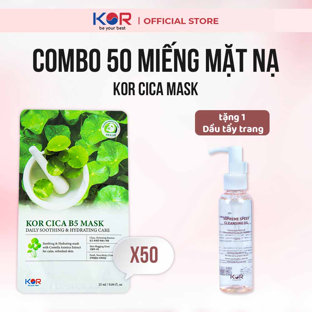 COMBO 50 Miếng mặt nạ KOR CICA B5 MASK