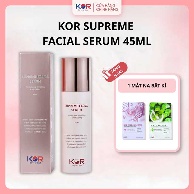 Serum dưỡng trắng, mờ nhăn KOR SUPREME FACIAL SERUM Hàn Quốc 45ml