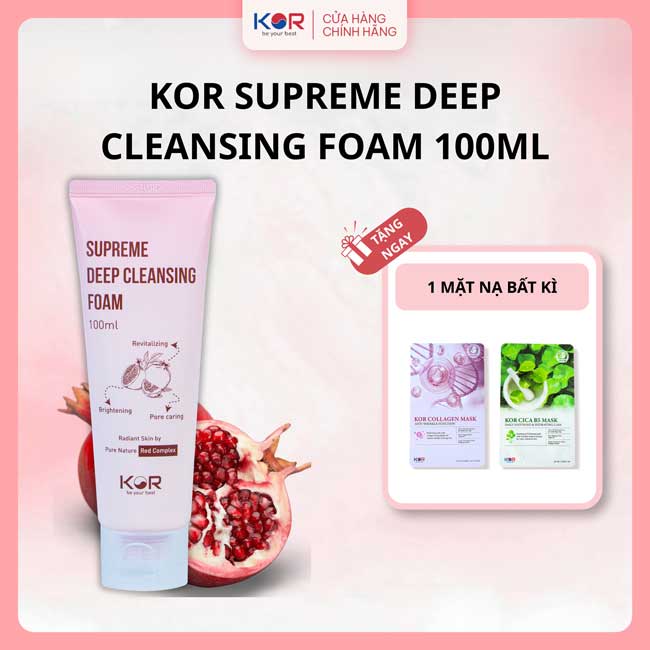 Sữa Rửa Mặt KOR Supreme Deep Cleansing Foam 100ml