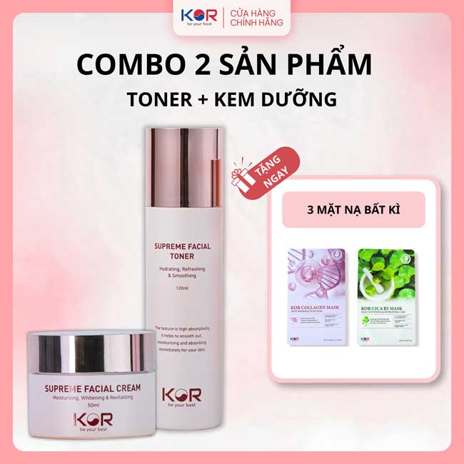 Bộ Cấp Ẩm Căng Bóng ( Toner + Kem dưỡng )