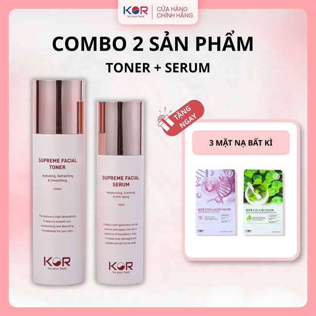 Bộ Đôi Cấp Ẩm Tức Thì & Căng Mướt Da ( Toner + Serum )