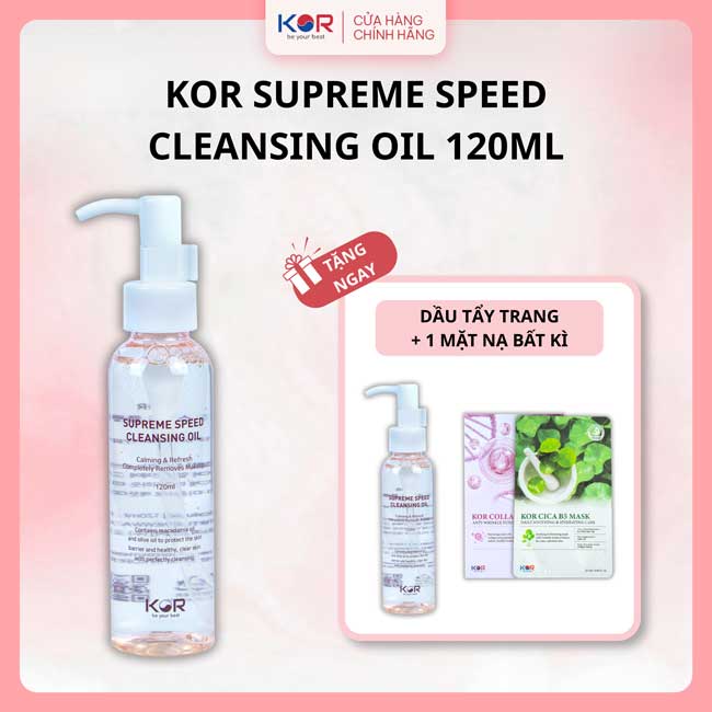 Dầu tẩy trang KOR Tặng Dầu tẩy trang + Mặt nạ