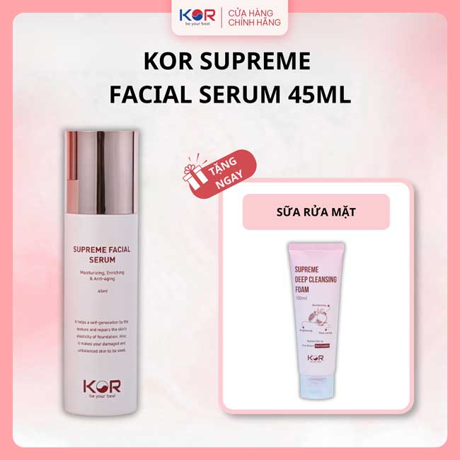 Serum cấp ẩm KOR Tặng Sữa rửa mặt