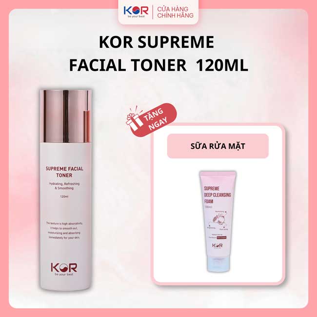 Toner cấp ẩm KOR Tặng Sữa rửa mặt