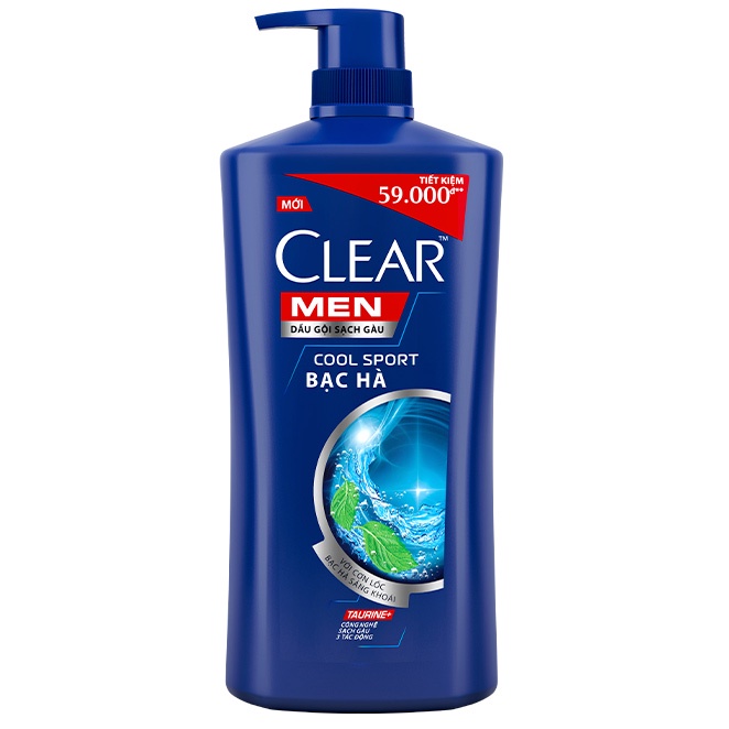 Dầu gội Clear Men Cool Sport bạc hà mát lạnh 612ml