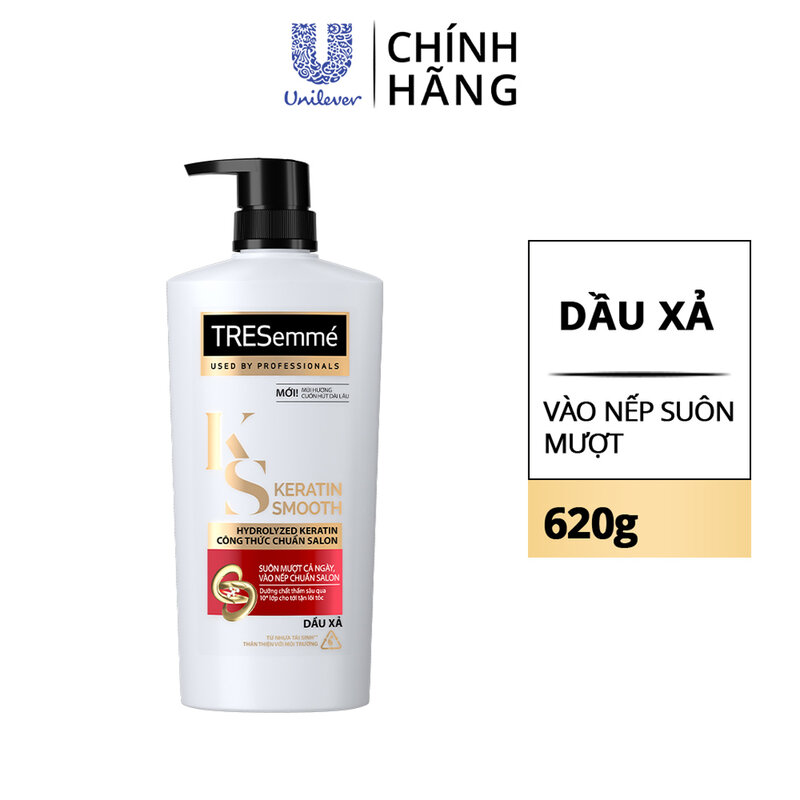 Dầu Xả Vào Nếp & Suôn Mượt TRESemmé Keratin Smooth Conditioner 620g