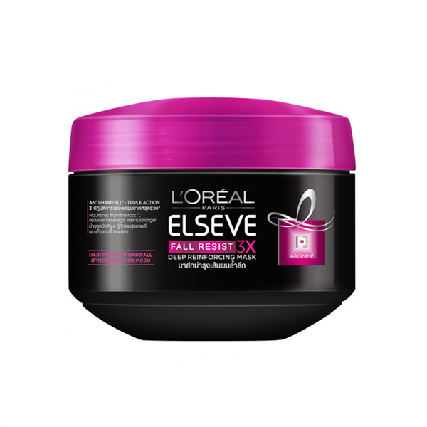 Kem Ủ L'Oreal Elseve Fall Resist 3X Deep Reinforcing Mask Ngăn Ngừa Tóc Gãy Rụng 200ml