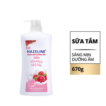 Sữa dưỡng thể Hazeline matcha lựu đỏ dưỡng ẩm sáng mịn da 370ml