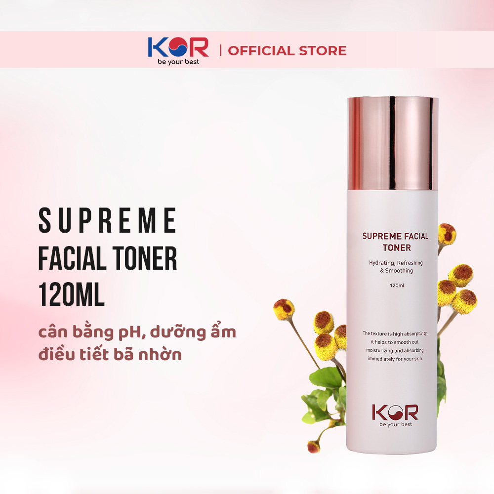 Toner cấp ẩm, dưỡng da chuyên sâu KOR SUPREME FACIAL TONER Hàn Quốc 120ml