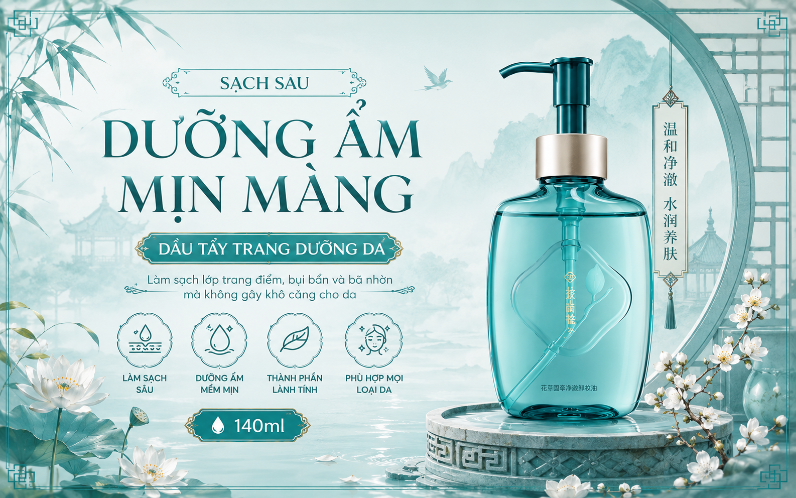 Review Dầu Tẩy Trang Hoa Tây Tử: Làm Sạch Lớp Makeup Hiệu Quả
