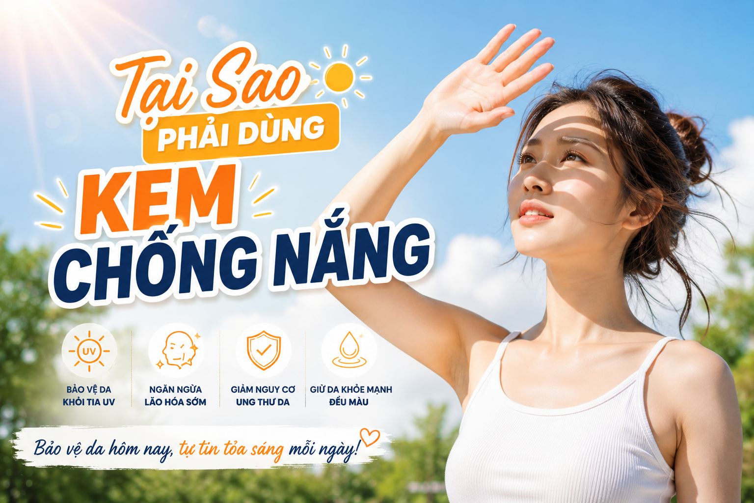 Tại Sao Phải Dùng Kem Chống Nắng? 10 Lợi Ích Cho Làn Da Khỏe Đẹp