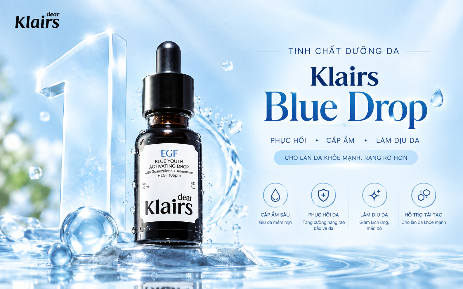 Nước Xanh EGF Blue Drop: Review Công Dụng và Cách Dùng Chi Tiết