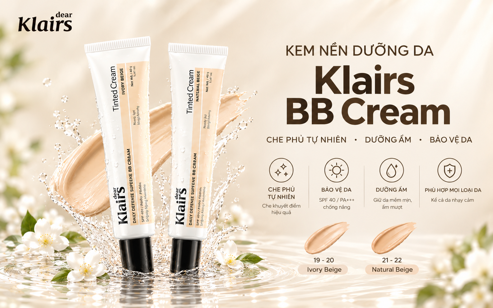 Review kem nền chống nắng Dear Klairs dưỡng da hàng ngày