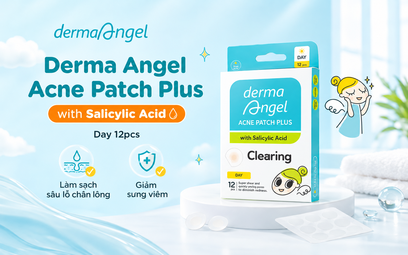 Review miếng dán mụn Derma Angel Acne có tốt không?