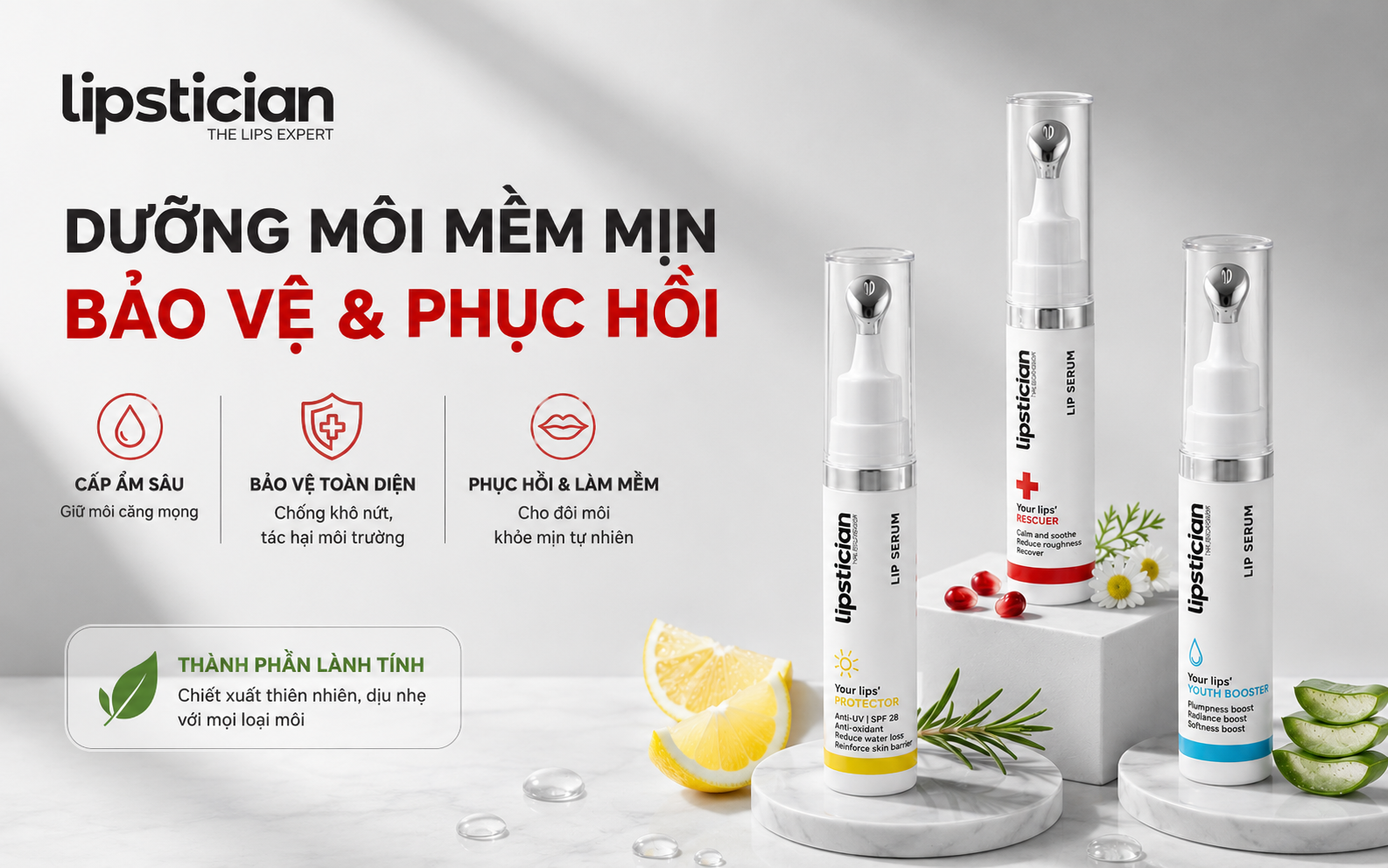 Lipstician Lip Serum Protector - Giải Pháp Cho Đôi Môi Khô Và Thâm Xỉn