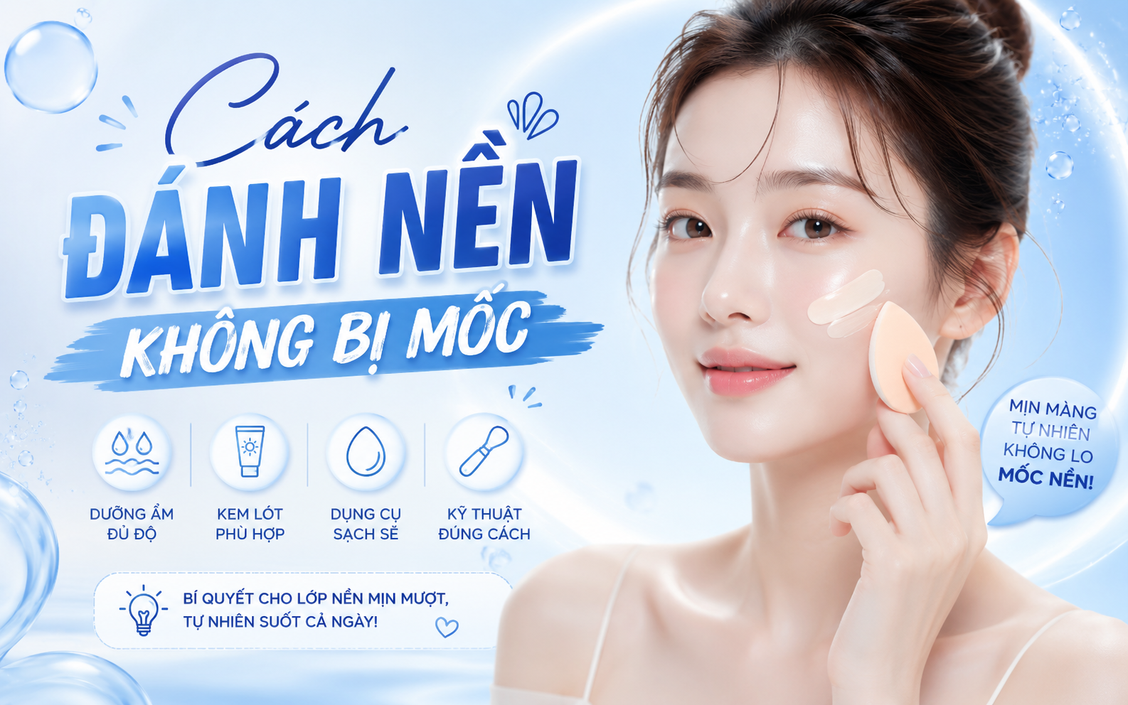 Cách Đánh Nền Không Bị Mốc, Lâu Trôi Và Mịn Lì Tự Nhiên