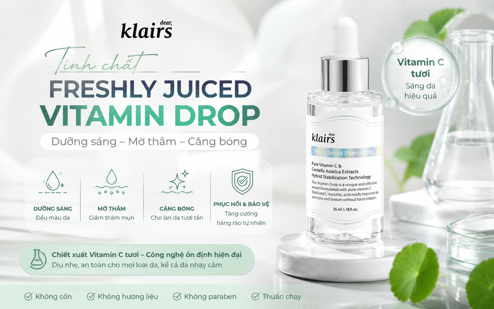 Review Klairs Vitamin C Freshly Juiced Vitamin Drop Chi Tiết